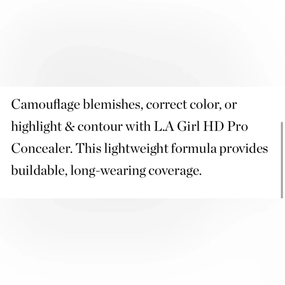 L.A. Girl Reddish ProConcealer HD High Definition Concealer, New Sealed
